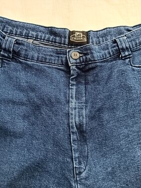 Lee Casuals brand women's relaxed dark blue denim shorts